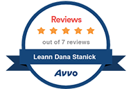 Image features an Avvo review badge symbolizing trusted and highly rated legal services