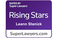 Award badge for Rising Stars in law by Super Lawyers